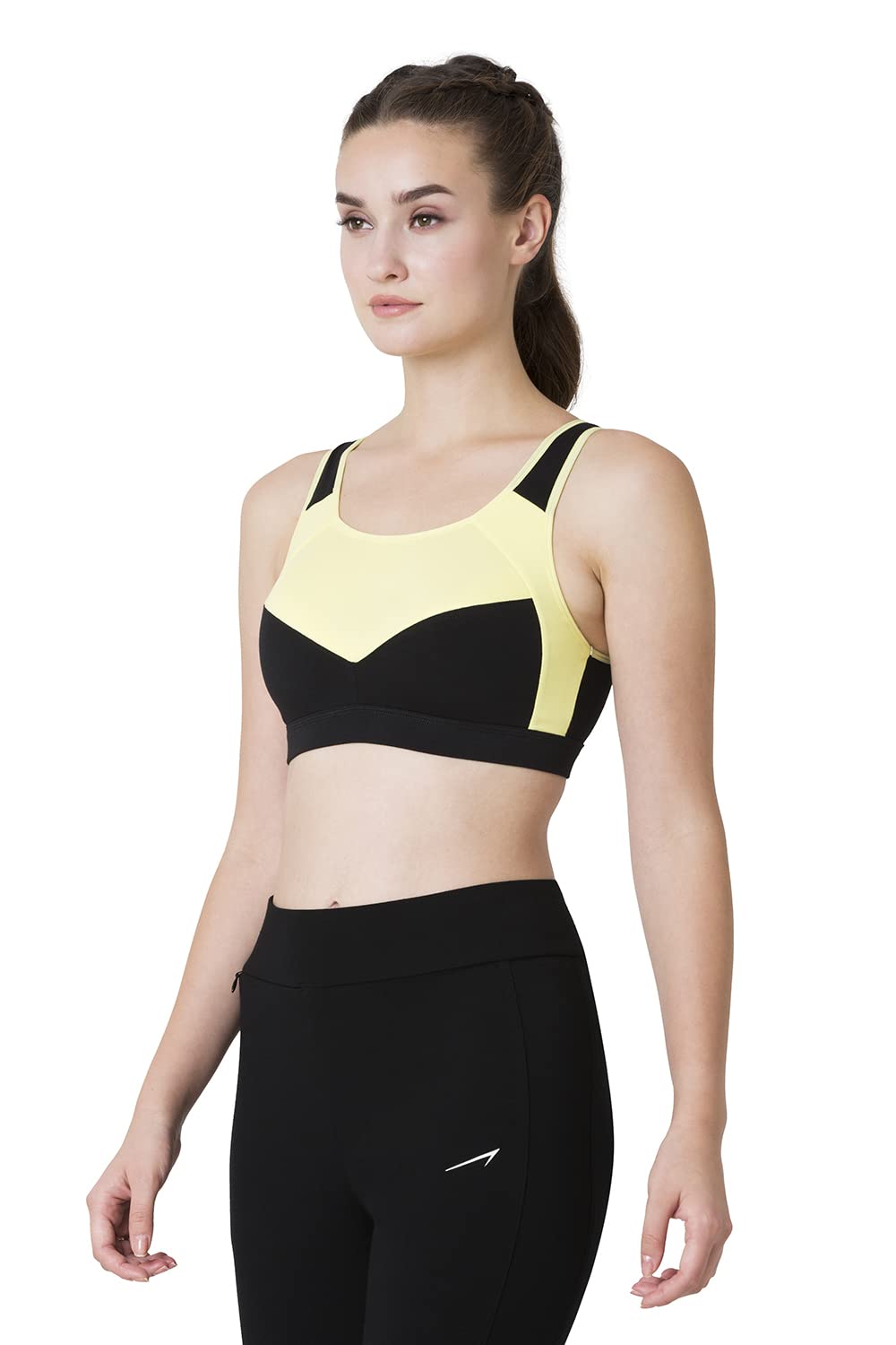 Van Heusen Women’s Cotton Sports Bra | Racerback | Medium Impact | Anti‑Bacterial Tech | Keeps you dry and Fresh | Sweat Absorbent | Ideal for Workout & Gym | Lightly padded | Slip -on Bra| Style 44004