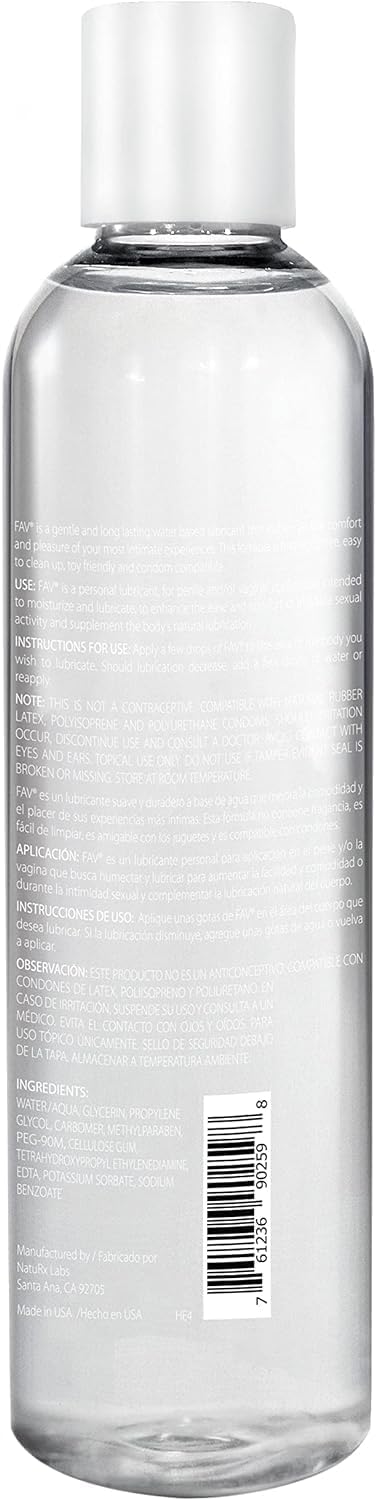 FAV Water Based Lubricant, Luxury Personal Natural Lubricant Gel for Men, Women and Couples, Natural Sex Lubricant 245ml