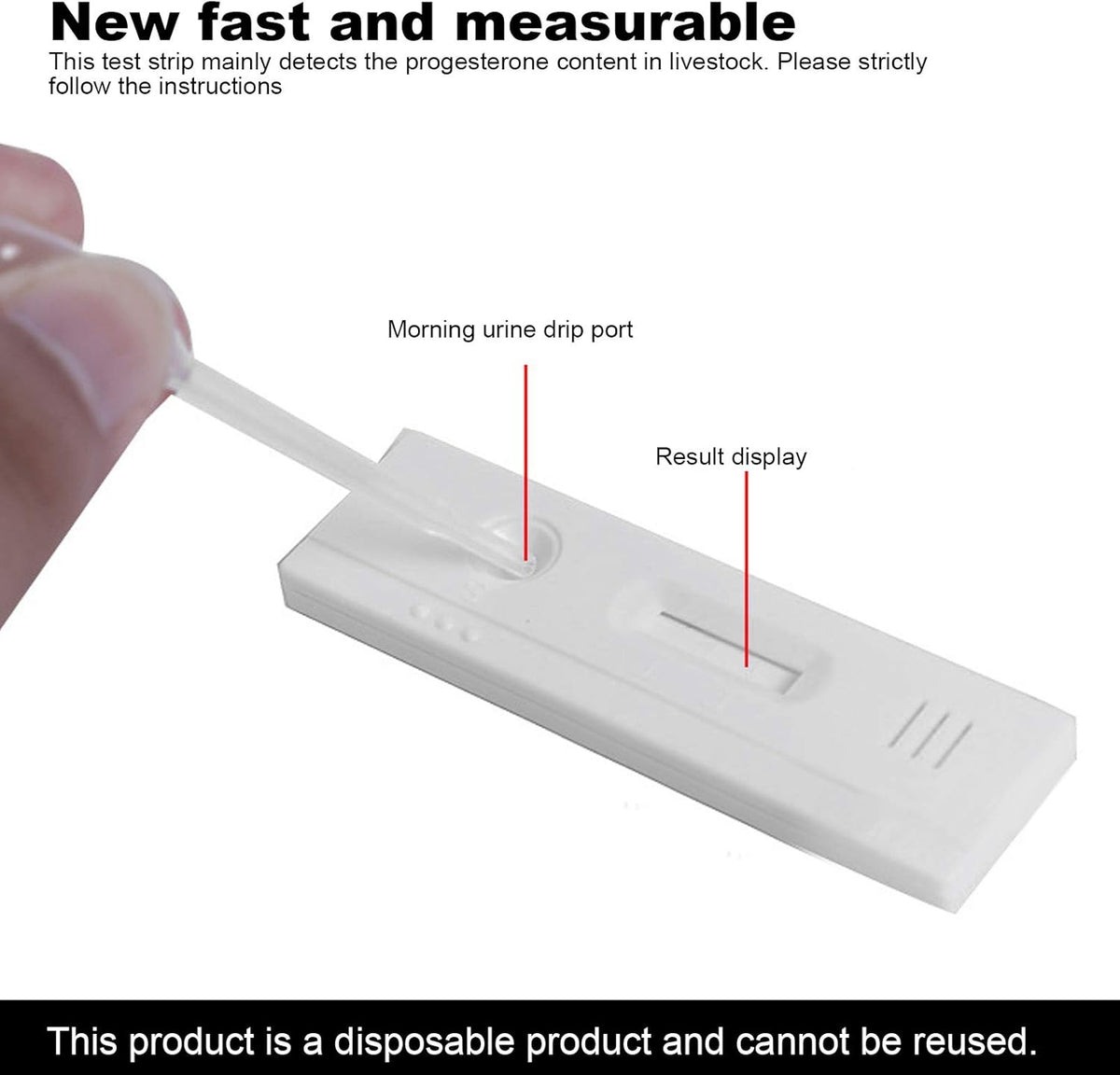 10 Pieces Pregnancy Test for Pigs, Pregnancy Early Detection Test Tool, Pregnancy Test Kit for Bristles, Pregnancy Test Sheet for