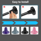 supregear Cane Tips 3/4 inch Heavy Duty, Anti-Slip Durable Rubber Tips All Terrain, Extreme Grip Replacement Feet Caps, Widen Base with Metal Insert for Seniors Elderly, 2-Pack, Black