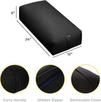 Firm Large Yoga Bolster, 24x12x6in