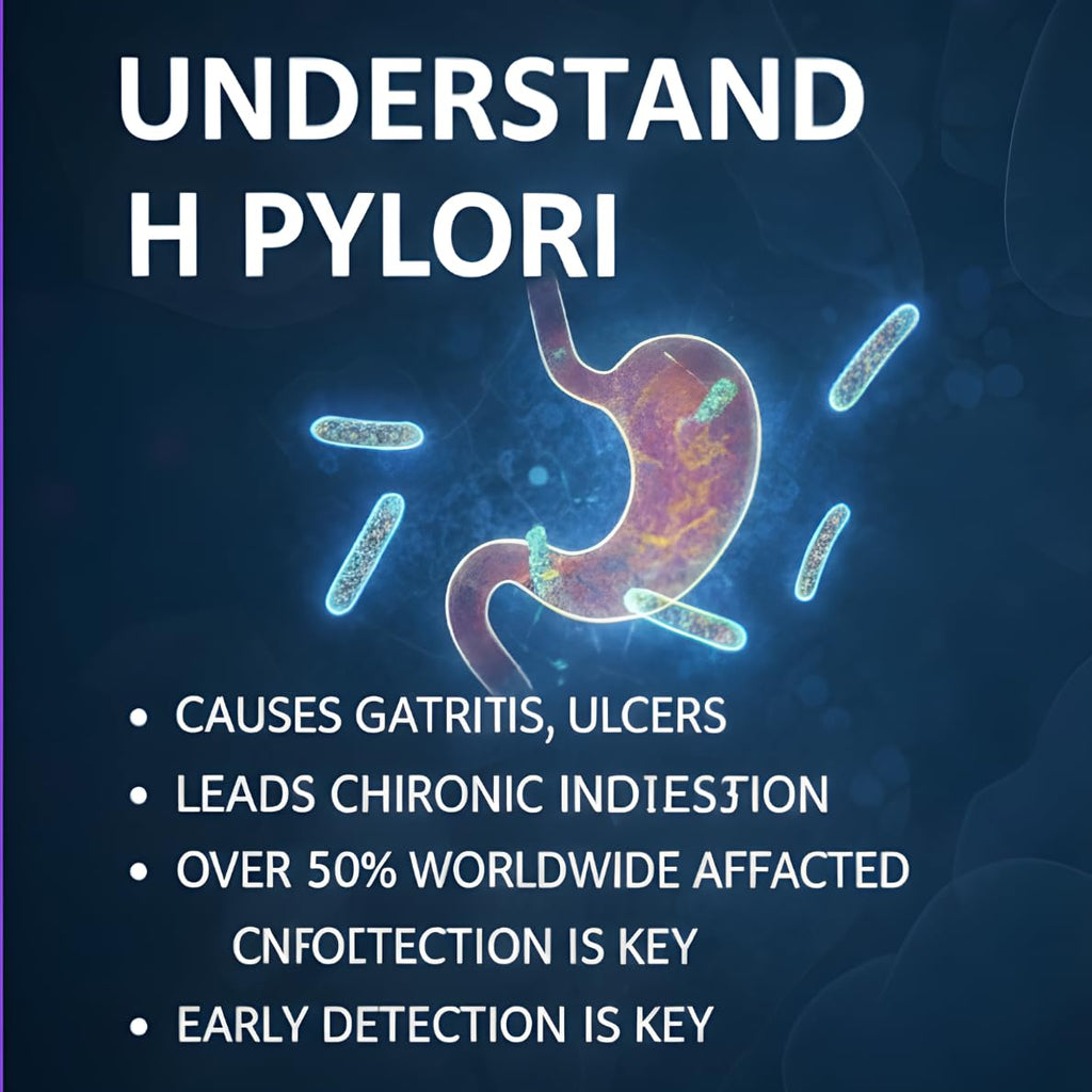 99% Accurate H. Pylori Test Kit (5 Pcs) – At-Home Rapid Self Test Card for Gut Health, Detects H Pylori & Stomach Infections, Professional Grade Test Paper for Quick Results.
