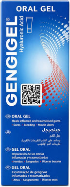 Gengigel Hyaluronic Acid Oral Gel for Mouth & Gum Discomfort (20ml), Soothes Irritation, Promotes Natural Healing & Protects Delicate Oral Tissue, No Paraben or SLS, Vegan & Kosher