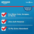 Amazon Basic Care Gauze Pads, 4x4" Sterile Medical Wound Dressing Sponges, 12-Ply, Extra Absorbent, for Cleaning, Covering & Cushioning Cuts & Minor Injuries, 50 Count, 1-Pack (Previously All Health)