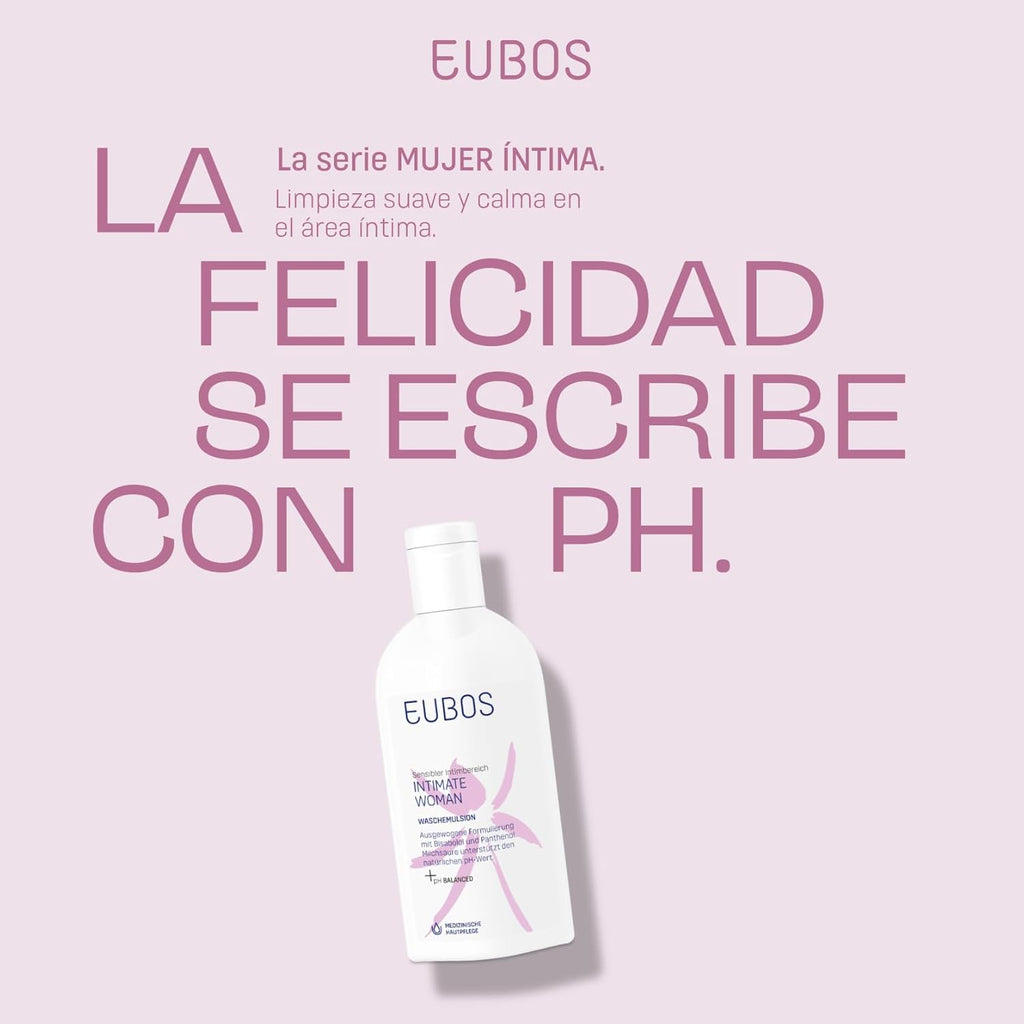 EUBOS INTIMATE WOMAN WASH EMULSION | Delicate cleansing for the female intimate area | Promotes vaginal flora | No alkaline soaps | 200 ml