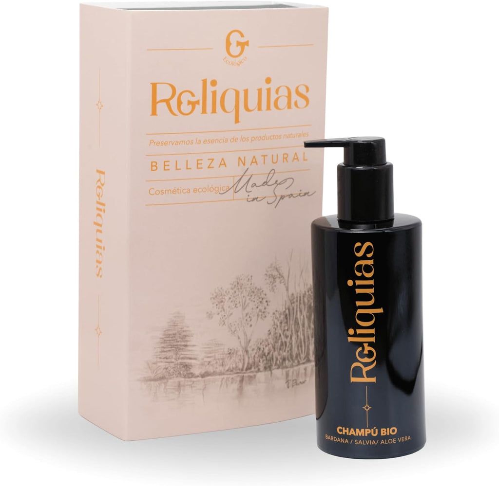 Reliquias Natural Shampoo with Burdock, Sage, Nettle and Aloe Vera | Oily Hair | Gentle and Revitalizing Cleansing | Sulfate and Paraben Free | 200 ml