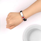 Medical Alert Customized ID Bracelet Free Custom Engraving Personalized Gift Adjustable Wristband for Men Women in Emergency First Aid
