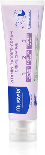 Mustela Vitamin Barrier Cream 123 - for nappy rash - 108g (Pack of 2)