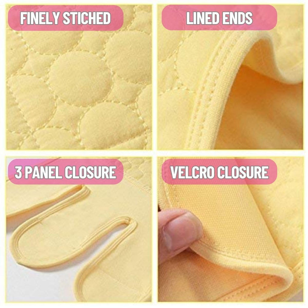 JERN Abdominal Surgical Binder Wrap for Stomach Post Surgery Compression C section Postpartum Support Recovery after Hysterectomy Belly Band (Yellow, Extra Large)