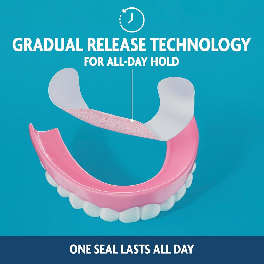 SEA BOND Denture Adhesive Seals, Original, Uppers, 30 Count (1 Pack) | Zinc-free denture adhesive seals for all-day hold. Soft cushiony seal without mess or ooze. Provides comfort and confidence.