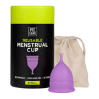 Pee Safe Reusable Menstrual Cup for Women - Small Size with Pouch|Ultra Soft, Odour and Rash Free|100% Medical Grade Silicone |No Leakage | Protection for Up to 8-10 Hours | US FDA Registered,Pack of 1