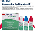 Glucose Control Solution Kit by On Call Express, Level 0, 1 & 2 for Blood Glucose Meters and Test Strips, Accuracy Check & Calibration Verification, 3-Pack Bottles, 2mL Each
