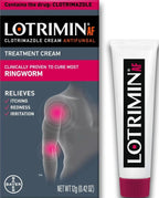 Lotrimin AF Ringworm Cream Clotrimazole 1% - Clinically Proven Effective Antifungal Cream Treatment of Most Ringworm, For Adults and Kids Over 2 years, .42 Ounce (12 Grams)