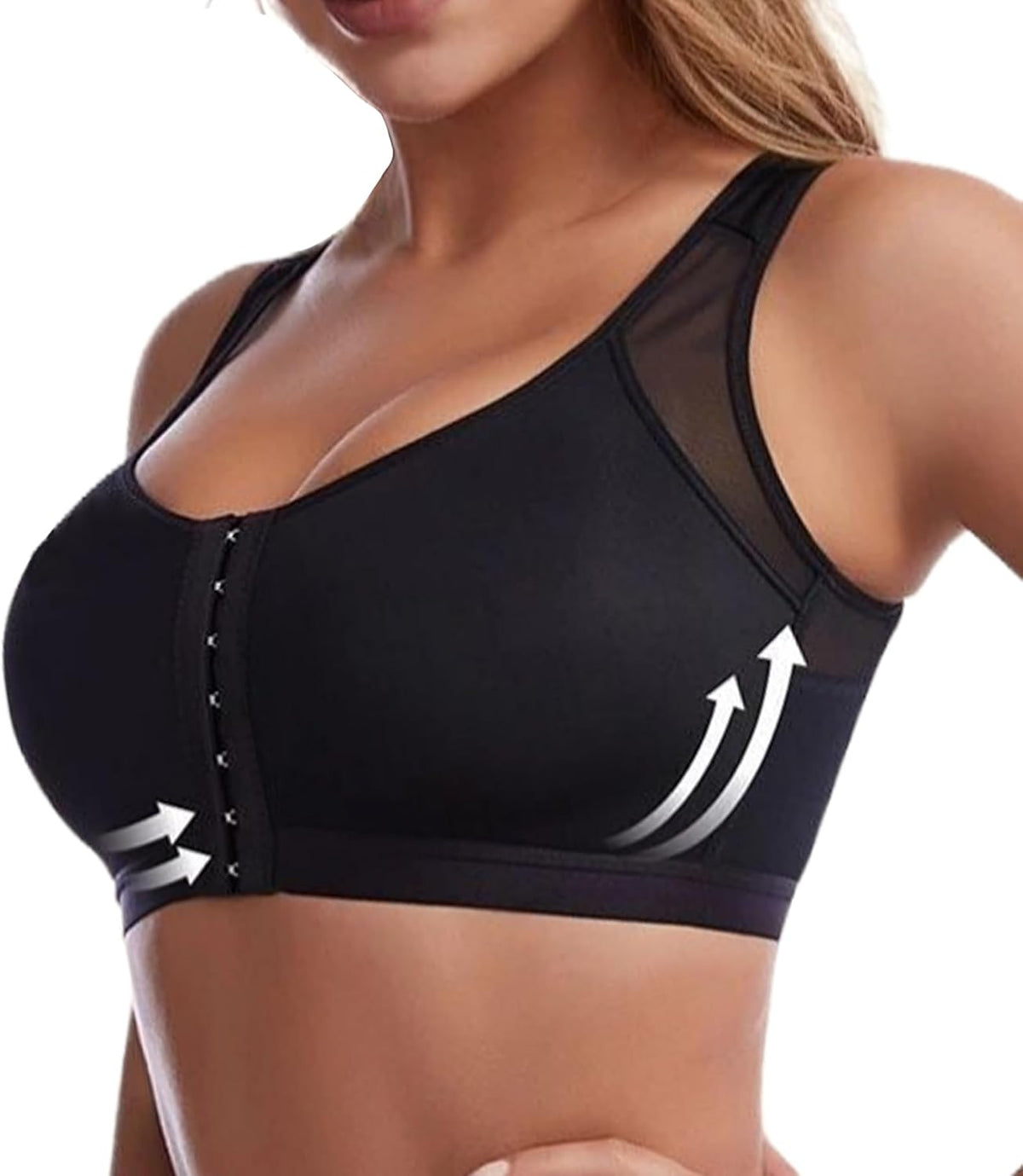 Dress Cici Front Hook Surgery Bra, Shapewear Non Padded Bra for Large Breast, 1 Pack