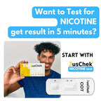 JusChek Cotinine Rapid Test Kit, 5-Minute Nicotine Metabolite Detection in Urine, Self-Testing