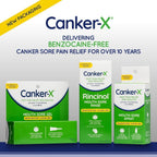 Canker-X Mouth Sore Gel, Fast Pain Relief, Benzocaine-Free, 0.28 Fl Oz | Heals Canker Sores, Cheek Bites & Oral Abrasions, Alcohol-Free, Adults & Kids 6+ Years