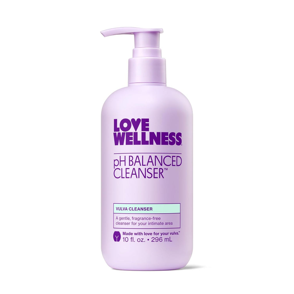 Love Wellness pH Balancing Cleanser | Feminine Vulva Wash for Intimate Health & Hygiene | Fragrance-Free, Non-Irritating & pH Matched | With Aloe Vera & Calendula for Sensitive Skin | 10 Fl Oz
