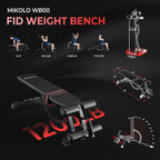 Mikolo Smith Machine with Weight Stack, Power Cage Home Gym System with LAT Pulldown & Cable Crossover, Multi-Functional Trainer with Dual Pulley System, Includes 10+ Free Attachments
