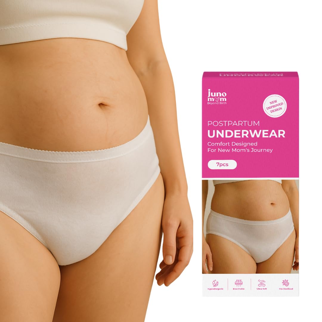 Maternity Underwear | Disposable Underwear for Women | Zero Irritation | Soft | Breathable panties for postpartum recovery | White (Size:XL) Pack of 7, Set of 2 Box| White