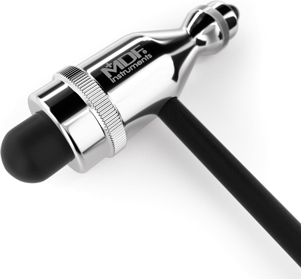 MDF Instruments, Tromner Neurological Reflex Hammer with Built-in Brush for Cutaneous and Superficial Responses - Light - HDP Handle - Durable, Professional-Grade - Black (MDF555P-11)