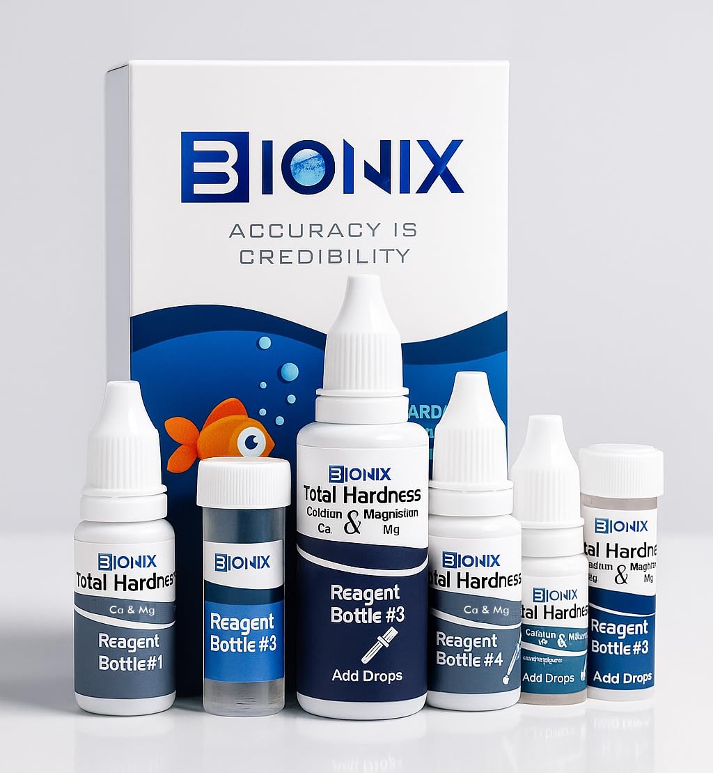BIONIX Total Hardness Test Kit | Measures Calcium and Magnesium Hardness | 100 Test.