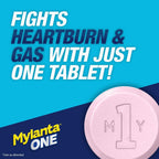 Mylanta One Antacid Tablets, Berry Ginger, Fast Relief, 50 Ct