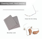 120 Count Hearing Aid Wipes Individually Packaged Cleaning Towelette with Cleaning Tools for Hearing Amplifier
