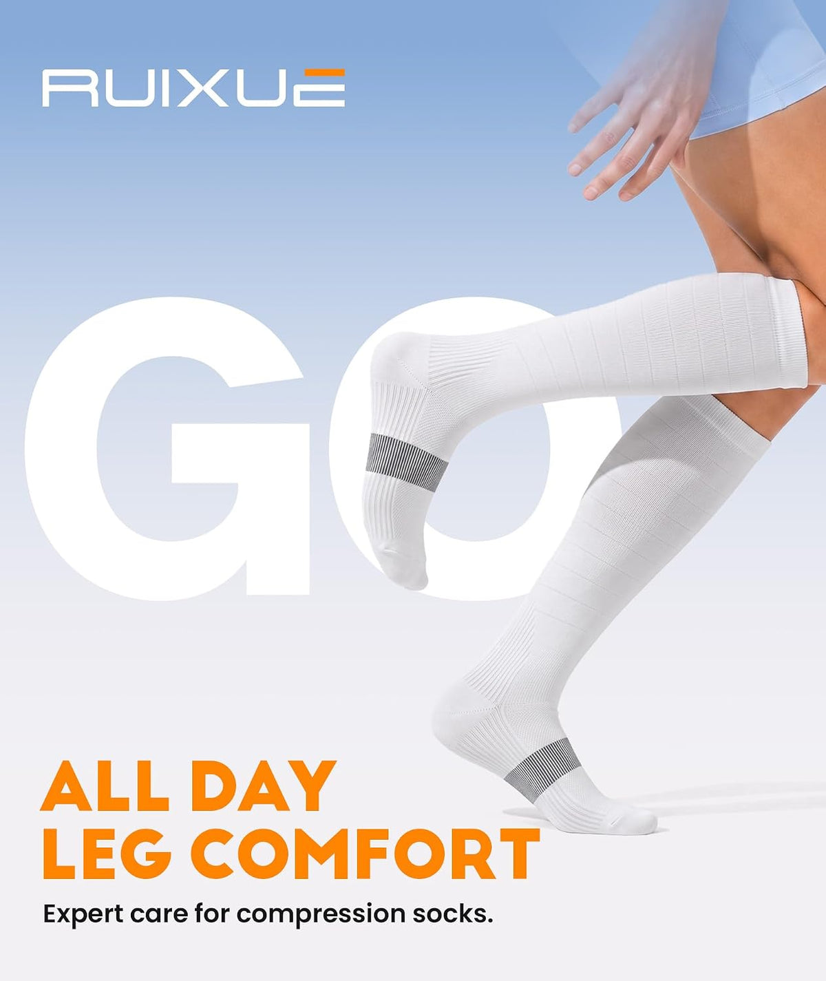 RUIXUE Compression Socks Women Men, All-Day Comfort 20-30mmHg Circulation Support for Nurse Travel Flying Daily Running Sports Use