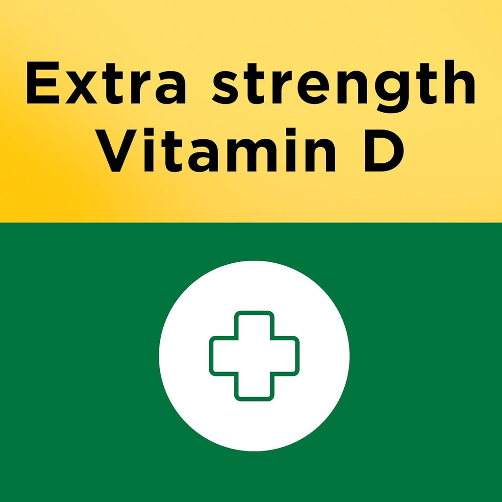 Nature Made Vitamin D3 5000 IU (125 mcg), 180 Vitamin D Softgels | Extra Strength Vitamin D Supplement for Immune, Bone, Teeth and Muscle Health Support, 180 Day Supply