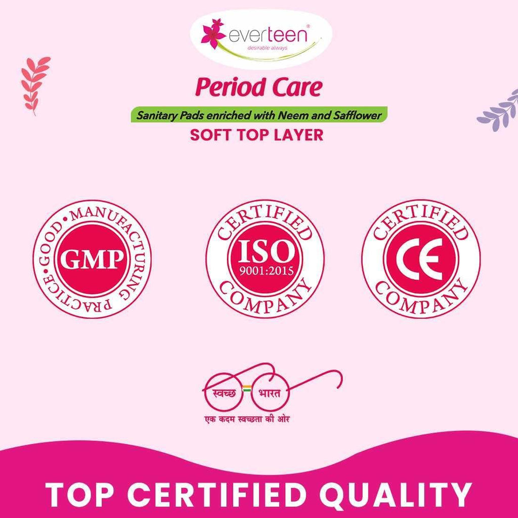 everteen Sanitary Pads XXL for Women 80 Pads, Cotton Soft Sanitary Napkin XXL 320mm, Extra Long Pad for Heavy Flow, Wider Back Coverage for No Stains, Rash Free 8 Layer Protection (40 Pads Each) Pack of 2