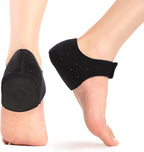 Plantar Fasciitis Heel Cup Protectors - Promifun Heel Cups for Heel Spur,Achilles Tendinitis,Cracked Heels,Heel Pain Relief Products - Gel Heel Cushion Pads,Black,Large(W 9.5-13 / M 8.5-14)