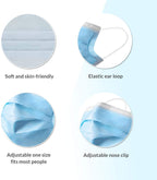 FDA Cleared ASTM Level 3 Procedure Face Masks, Made in USA, ?98% Filtration, Fluid Resistant, 3-Ply Ear Loop, 50 Pack