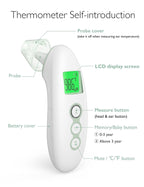 Momcozy Digital Forehead and Ear Thermometer, Non-Contact, Adults and Kids | Child Mode, Fever Alarm Function, Mute and Memory Functions, Digital Infrared Thermometer for Fast and Accurate Measurement