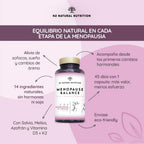 Menopause, Balance Female Estrogens and Progesterone. 14-in-1 Formula with Clinical Back. 45 Capsules with Omega 3, Biotin, Vitamin D3 and K2. N2 Natural Nutrition