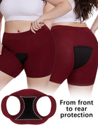 Allbase Incontinence Underwear for Women Washable Period Boxers Briefs Heavy Flow Leakproof Overnight High Absorbency Menstrual Postpartum Bladder Control Boyshorts Panties XX-Large Pack of 2