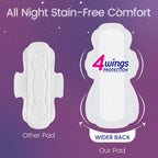 Paree Super Nights XXL 30 Soft Pads|Upto 100% All-Night Leakage Protection|Heavy Flow Champion|4 Wings Wider Back Coverage For No Stains|Sanitary Pads For Women with Disposable Wrapper