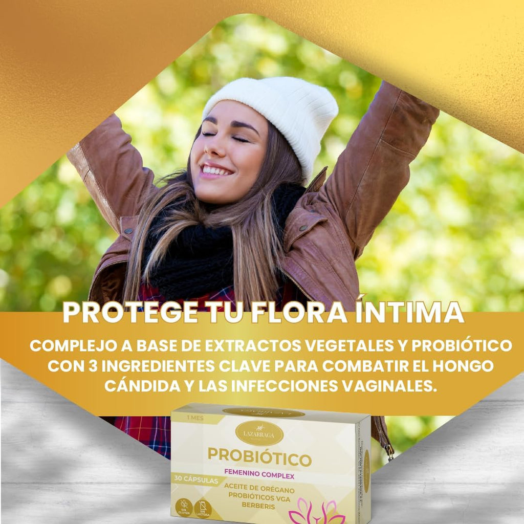 Intimate Flora Woman Probiotics | 30 Capsules | Vaginal Care | VGA Probiotics, Oregano Oil and Berberine | Candidiasis Treatment Woman | Bacterial Vaginosis | Candida