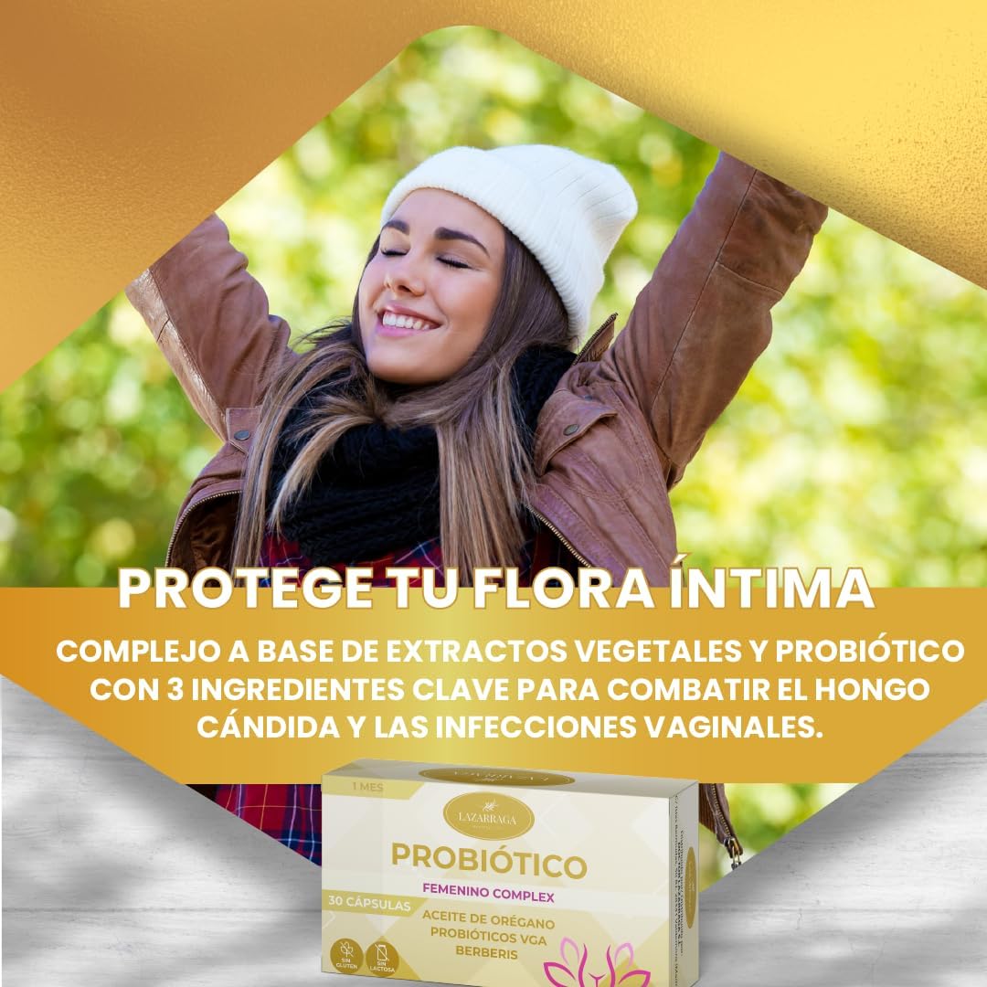 Intimate Flora Woman Probiotics | 30 Capsules | Vaginal Care | VGA Probiotics, Oregano Oil and Berberine | Candidiasis Treatment Woman | Bacterial Vaginosis | Candida