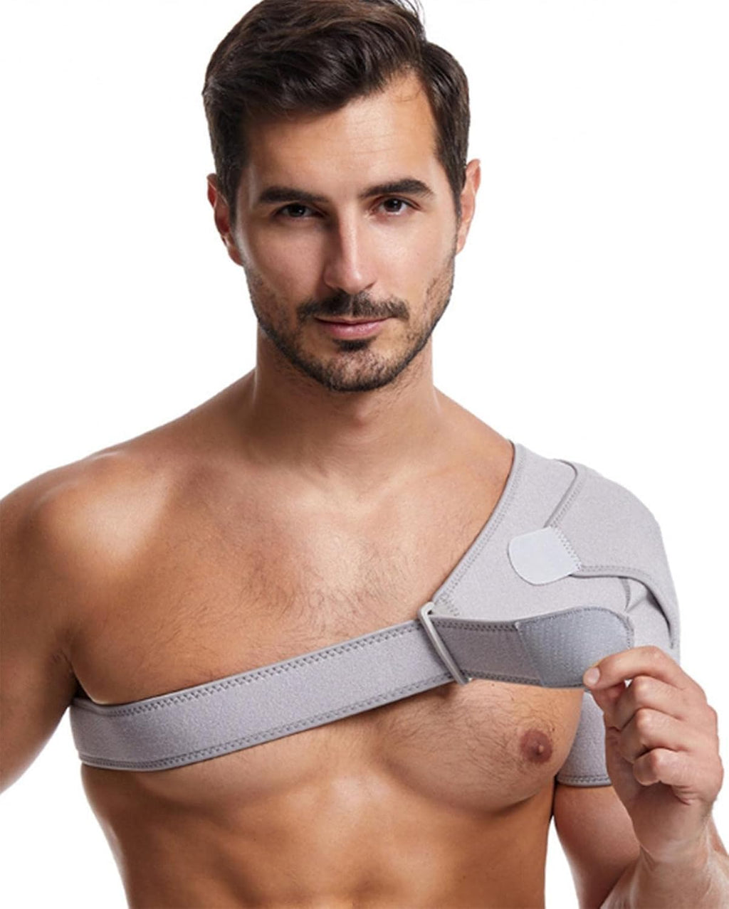 Adjustable Shoulder Support Brace for Rotator Cuff Relief, Breathable Compression Sleeve for Men and Women, Injury Stabilizing Support with Strap for Post Surgery Recovery - Tisuff