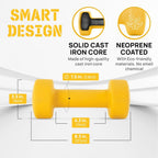 Yes4All Neoprene Coated Dumbbell Hand Weight Sets of 2 - Multiple Weight Options with 15 Colors, Anti-roll, Anti-Slip, Hexagon Shape