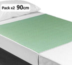 OrtoPrime Pack of 2 Washable Absorbent Adult Bed Pads 3.15 Litres/m2 – Over 200 Washes – Waterproof 4 Layers – Baby Protector with Wings 90 x 85 cm