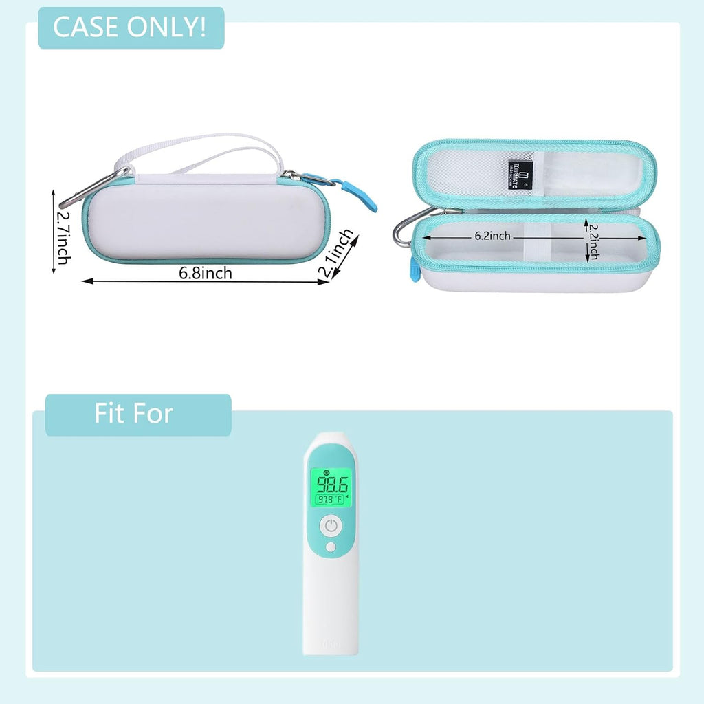Tourmate Hard Storage Case for Thermometer,Travel Case for Viproud/femometer/GoodBaby 3-in-1 Infrared Thermometer(Box for Sale) (PU White)