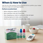 Glucose Control Solution Kit by On Call Express, Level 0, 1 & 2 for Blood Glucose Meters and Test Strips, Accuracy Check & Calibration Verification, 3-Pack Bottles, 2mL Each