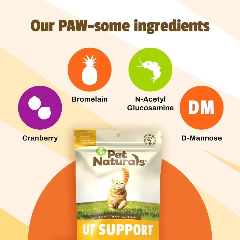Naturals of Vermont - UT Support for Cats Dietary Supplements 60 pieces