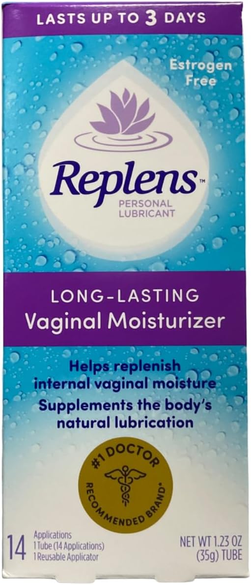 Replens Long-Lasting Vaginal Moisturizer with Reusable Applicator, 1.23 Ounce