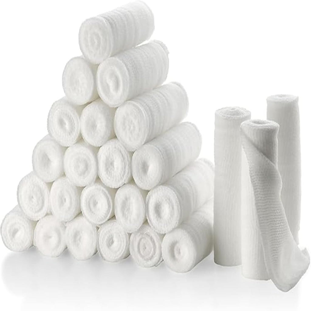 Medical Gauze Bandage Rolls, Soft Conforming Stretch, 10 Pack Stretch Gauze Wrapfor First Aid Wound CareRoll,sterile Medical Grade Gauze Bandage,5cm x 4.5m