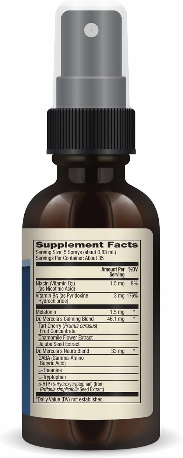 Dr. Mercola Sleep Support with Melatonin Spray, 0.98 fl oz