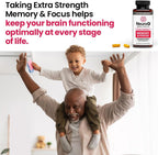 NeuroQ Memory & Focus Extra Strength - Boosts Cognitive Performance & Brain Function - Supports Neuroprotection & Concentration - Huperzine A, Gotu Kola, Ginkgo, Coffee Fruit & Propolis - 60 Capsules