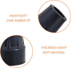 7/8 Inch Cane Tips Kotiorname Cane Rubber Tips Replacement Black, Heavy Duty, Non Slip, 4 Pack