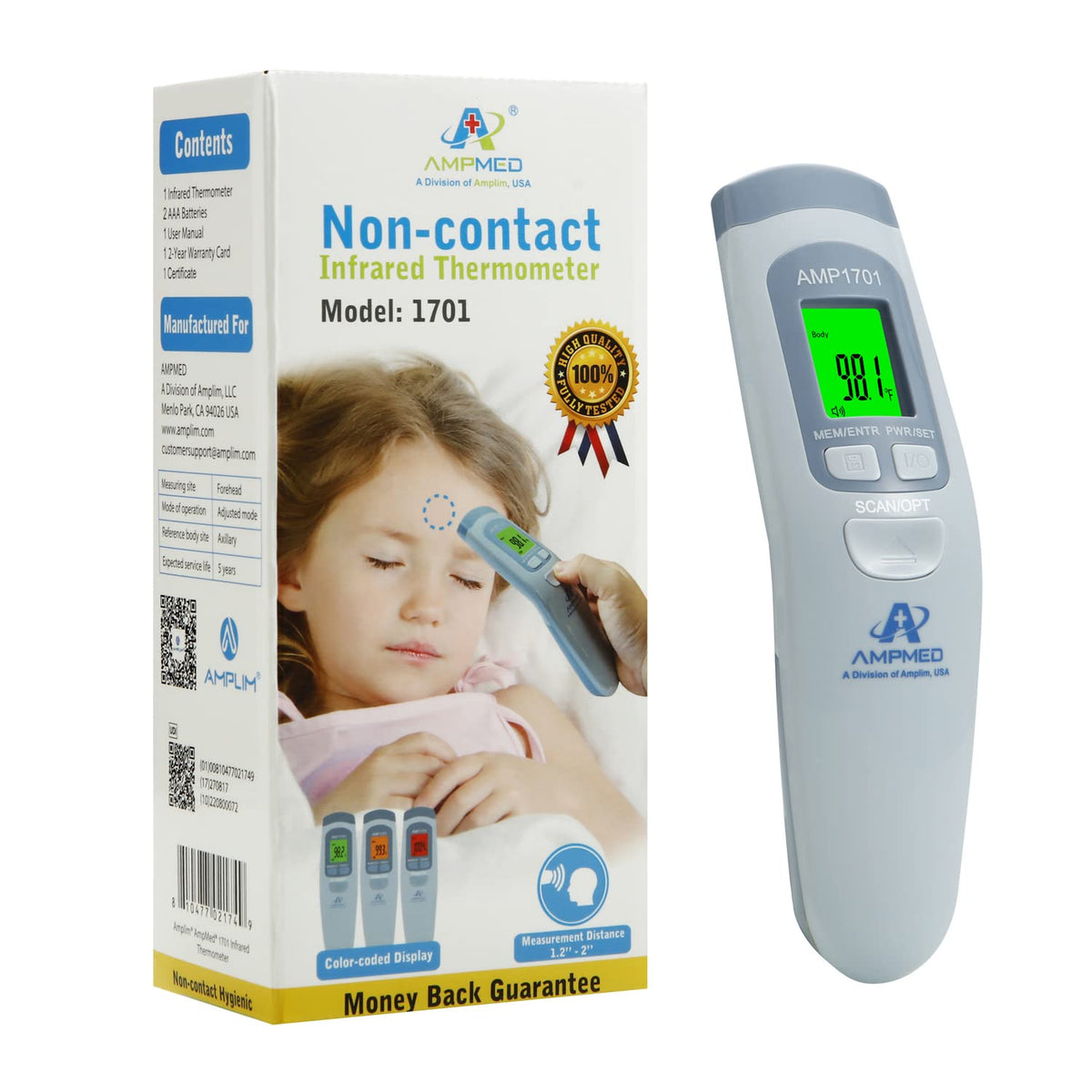 Medical Grade No-Touch Forehead Thermometer
